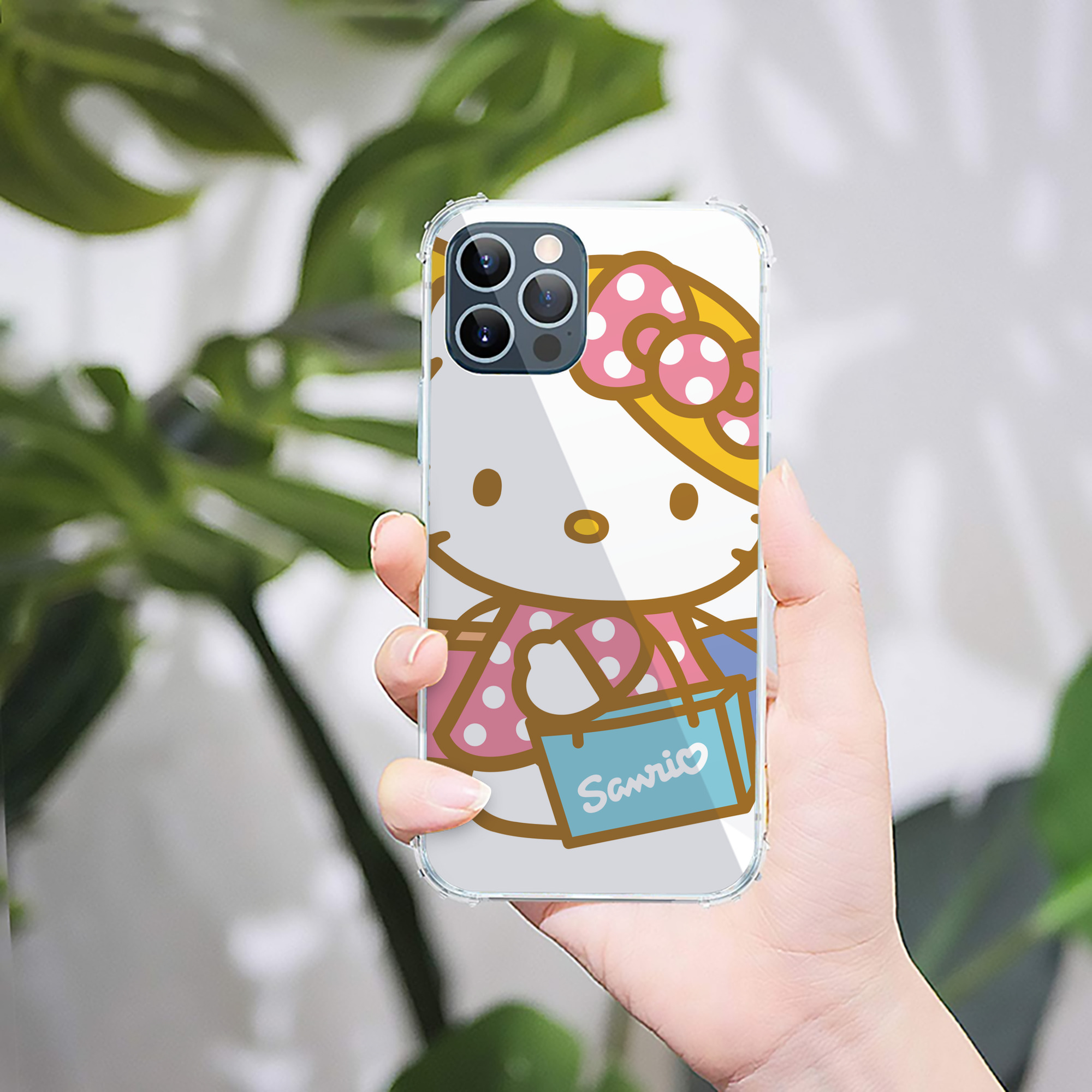 （画像用） Hello Kitty ハローキティ 【iPhone 12シリーズ対応】透明スマホケース（クリアソフトケース）